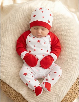 Costumas 4 piese, Stelute cu rosu