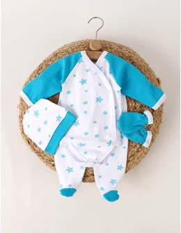 Costumas 4 piese, Stelute cu turcoaz