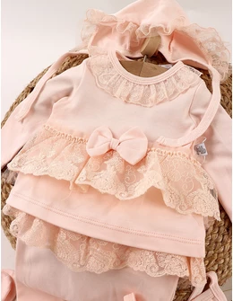 Costumas 5 piese, Belle, model corai