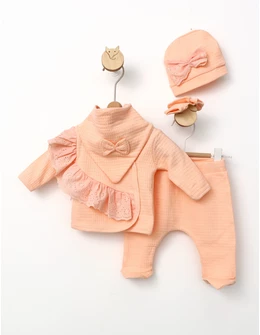 Costumas 5 piese BEyaz Girl coral 1