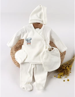 Costumas 5 piese, Elefantel la Scoala, alb