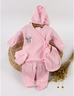 Costumas 5 piese, Elefantel la Scoala, roz