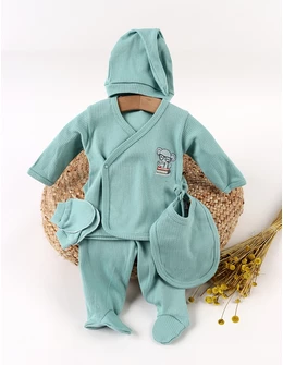 Costumas 5 piese, Elefantel la Scoala, verde