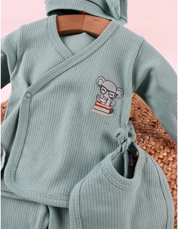 Costumas 5 piese, Elefantel la Scoala, verde