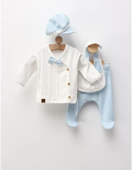 Costumas 5 piese, Handsome Boy, alb-blue