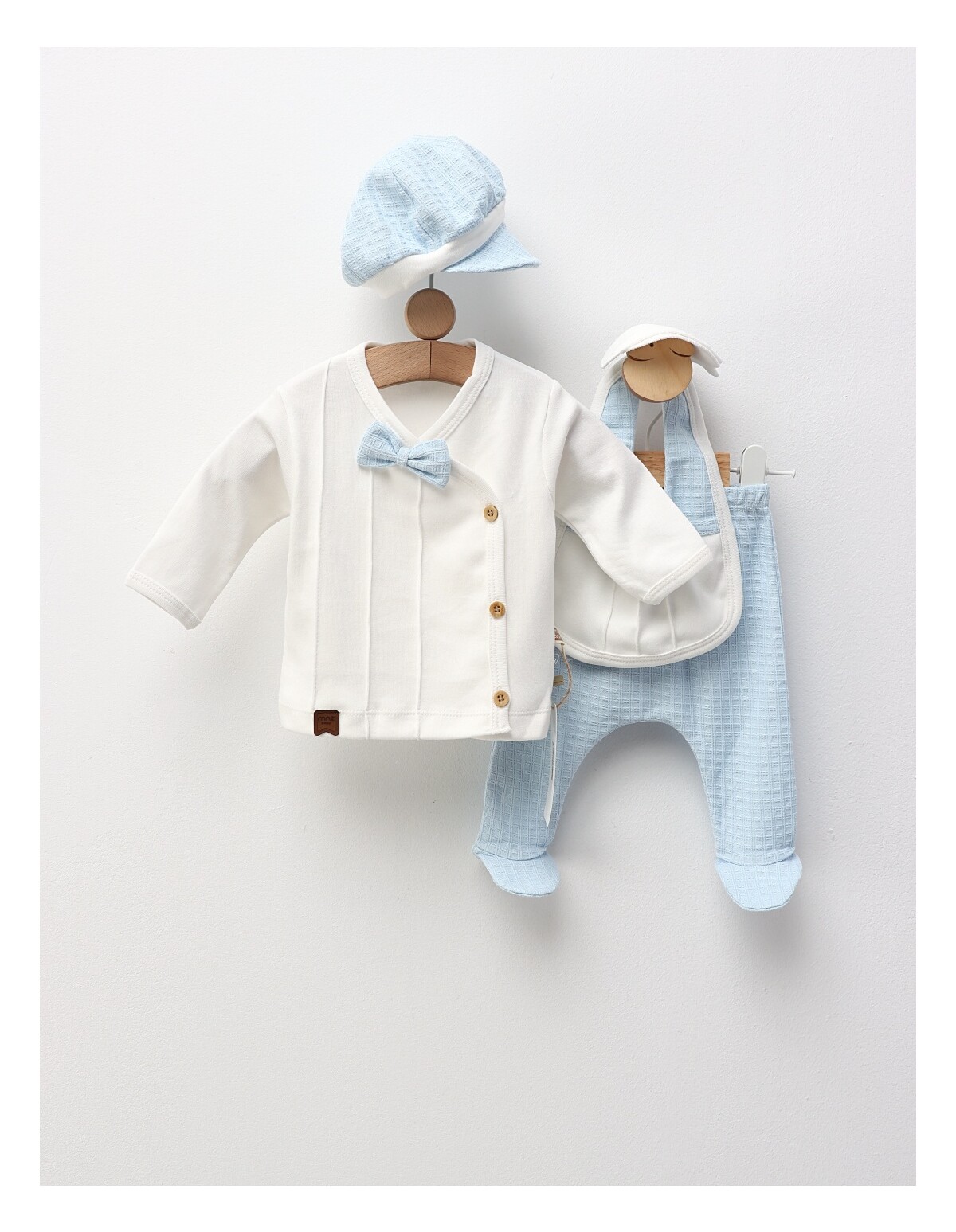 Costumas 5 piese, Handsome Boy, alb-blue