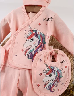 Costumas 5 piese, Happy Unicorn, corai