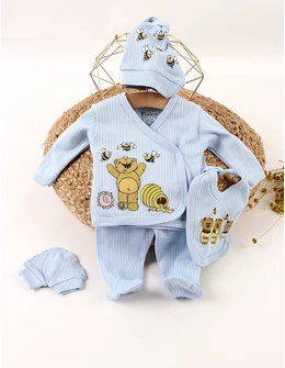 Costumas 5 piese, Honey Bear, blue
