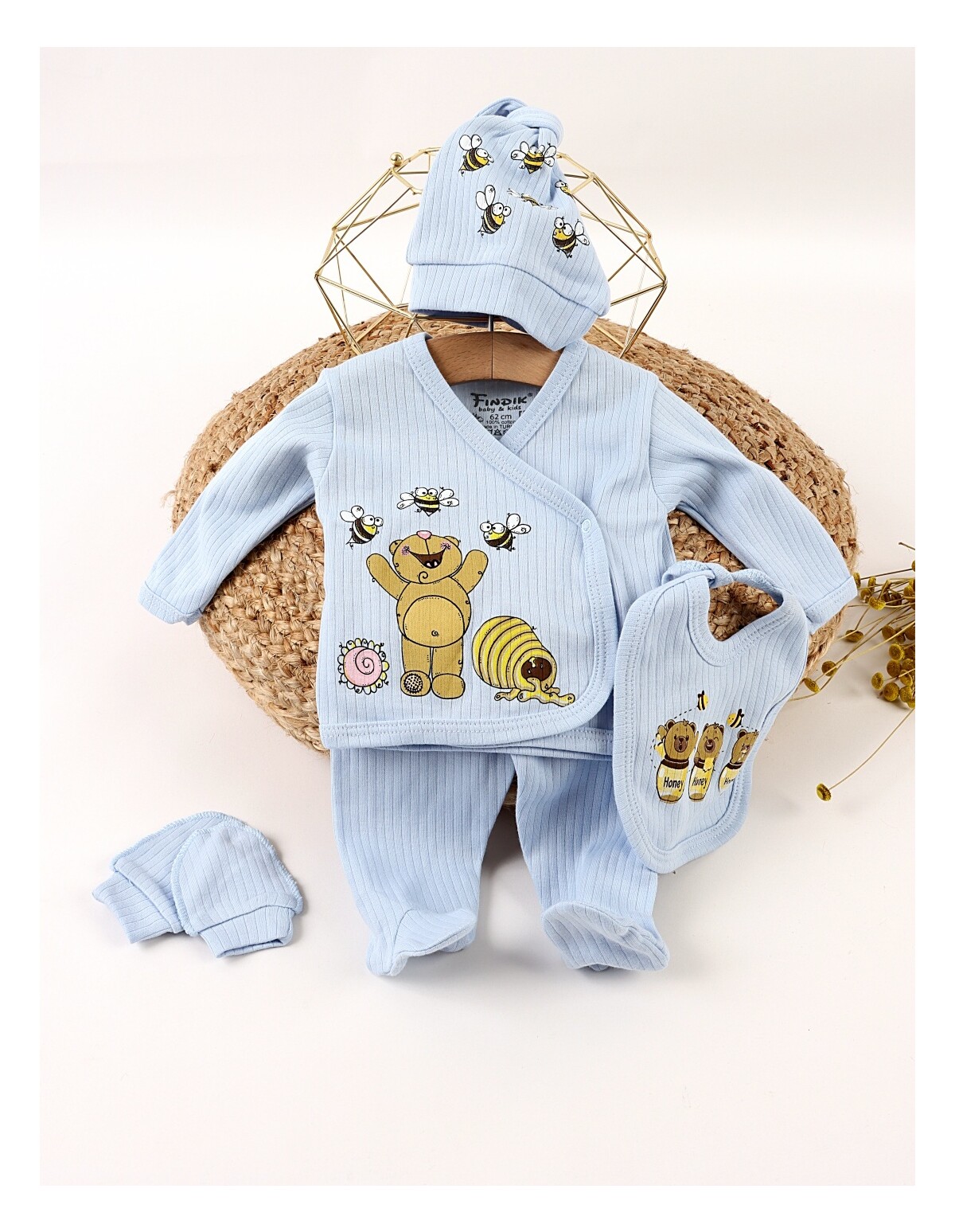 Costumas 5 piese, Honey Bear, blue