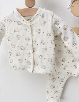 Costumas 5 piese, Kitty Kat, alb-blue