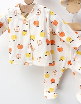 Costumas 5 piese, Mar Mar, alb-portocaliu