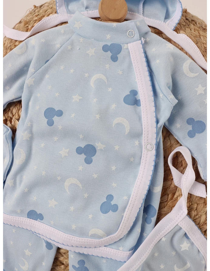 Costumas 5 piese Mickey luna-stele bleu picture - 3