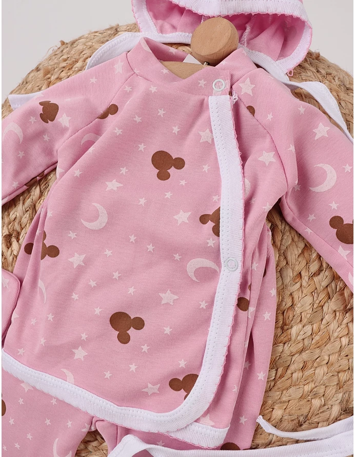 Costumas 5 piese Mickey luna-stele roz picture - 3