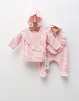 Costumas 5 piese premium, Izabella, roz