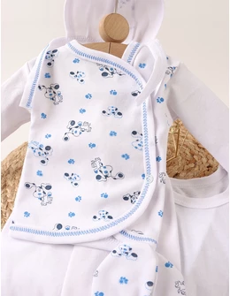 Costumas 6 piese Dalmatian, alb-albastru