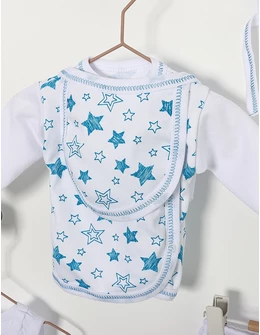 Costumas 6 piese imprimat baby-c albastru 2