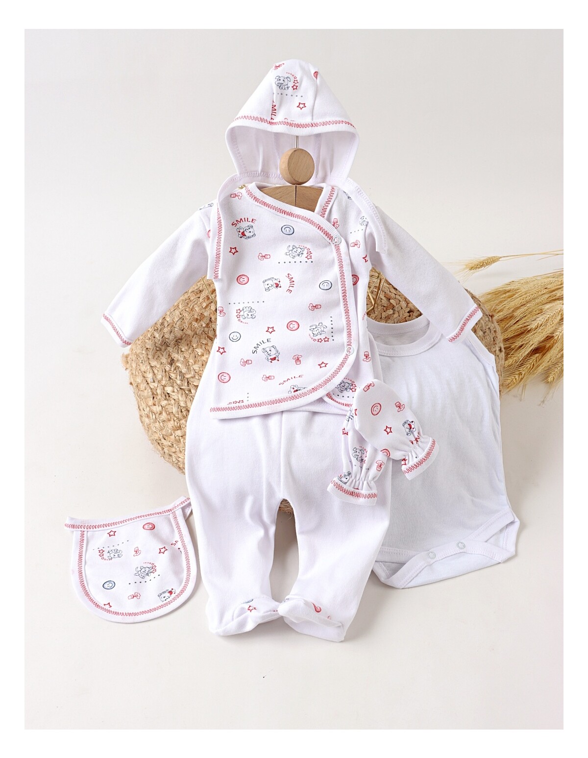 Costumas 6 piese Smile Face, multicolor