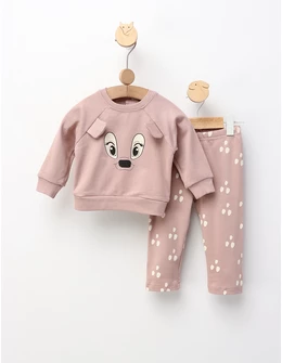 Costumas Caprioara Mira, roz-prafuit 74 (6-9 luni)