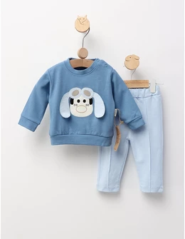 Costumas Catelul Aviator, albastru