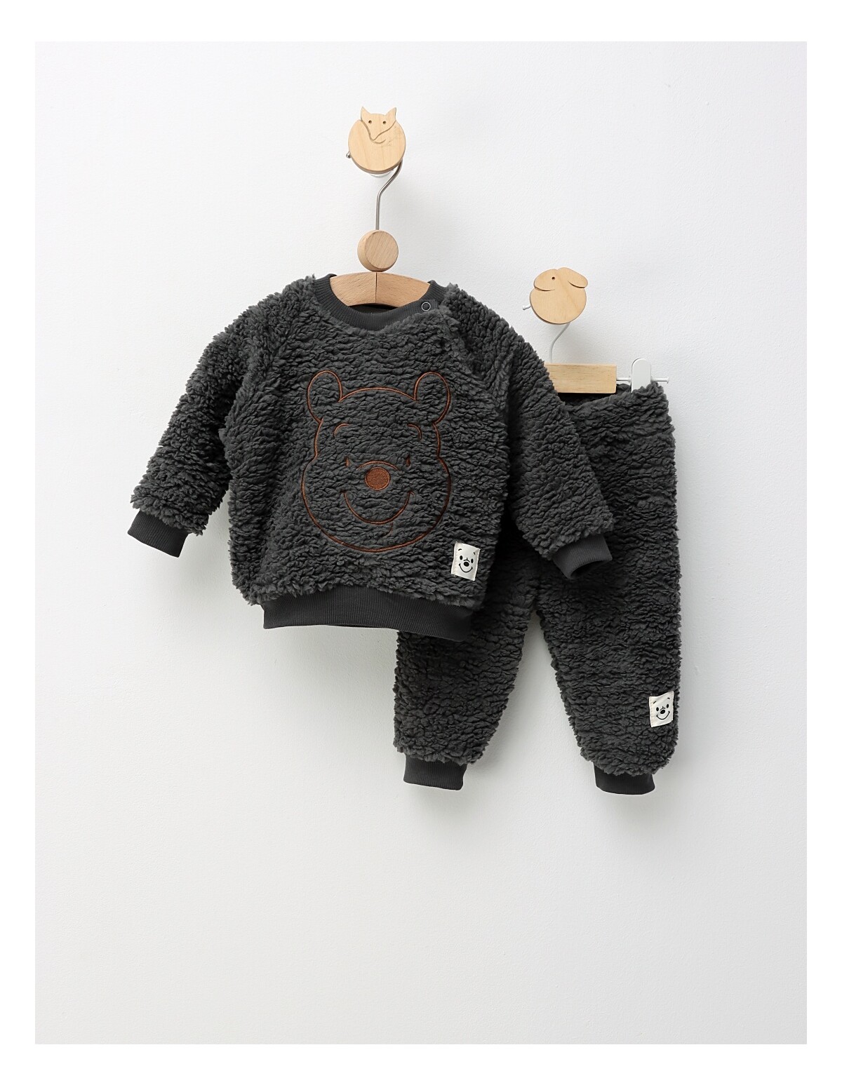 Costumas cocolino ursulet boy gri inchis