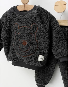 Costumas cocolino ursulet boy gri inchis