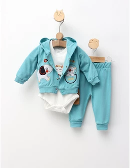 Costumas Cute Animals, cu turcoaz