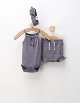 Costumas de vara, 3 piese, For Girls, gri