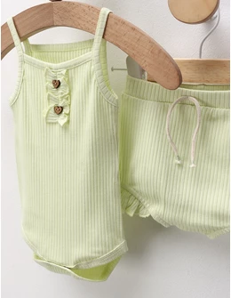 Costumas de vara, 3 piese, For Girls, verde
