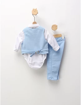 Costumas elegant Ares, alb-blue
