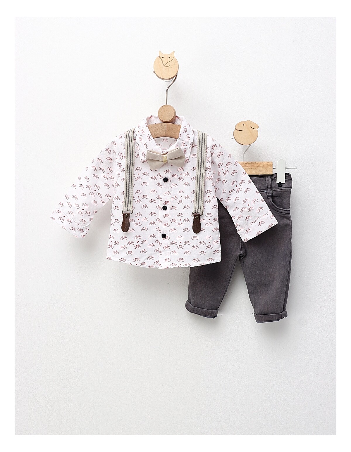 Costumas elegant, Martin, alb-crem-gri