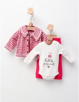 Costumas elegant pentru fetite, cu jacheta, ciclam