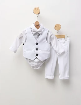 Costumas elegant Porthos, alb