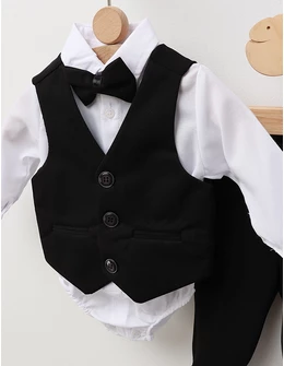 Costumas elegant Porthos, negru