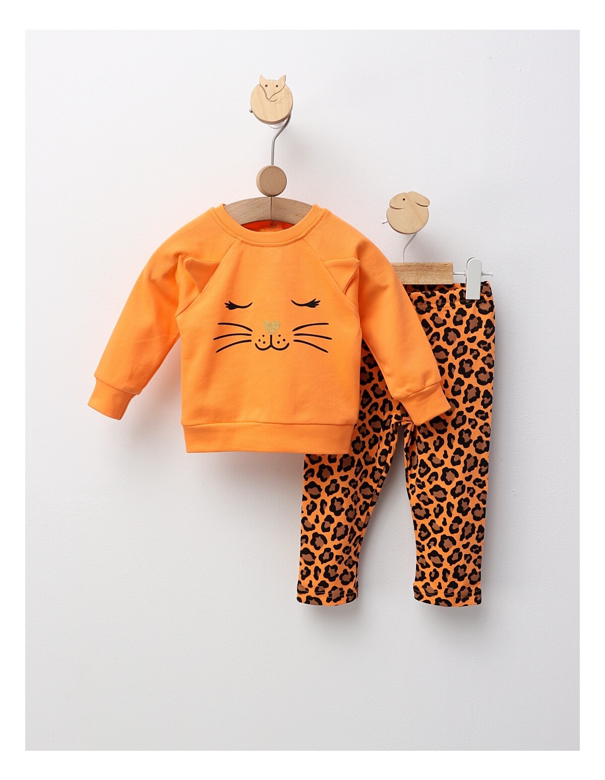 Costumas Felina Leopard, portocaliu