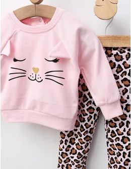 Costumas Felina Leopard, roz