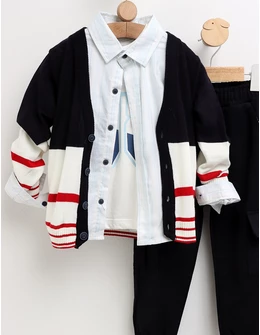 Costumas premium elegant Paul, cu bleumarin