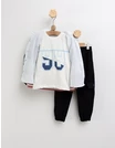 Set haine copii cu cardigan, cămașă și pantaloni, bumbac confortabil picture - 5