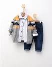 Costumas premium elegant Paul, gri-galben picture - 1