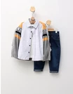 Costumas premium elegant Paul, gri-galben picture - 4