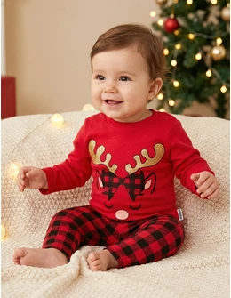 Costumas Shine Deer model cu rosu