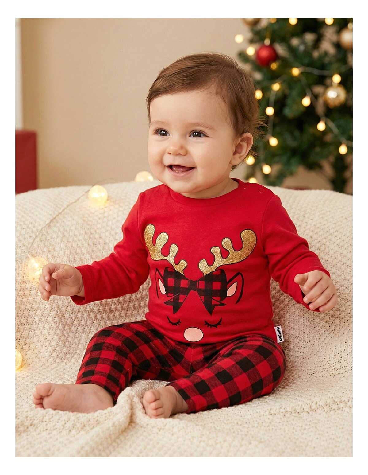 Costumas Shine Deer model cu rosu