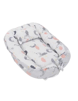 Cuib bebelusi Baby NEST, gri-alb luna-nori,Pedaliza 1