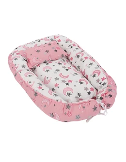 Cuib bebelusi Baby NEST, roz,Pedaliza 1