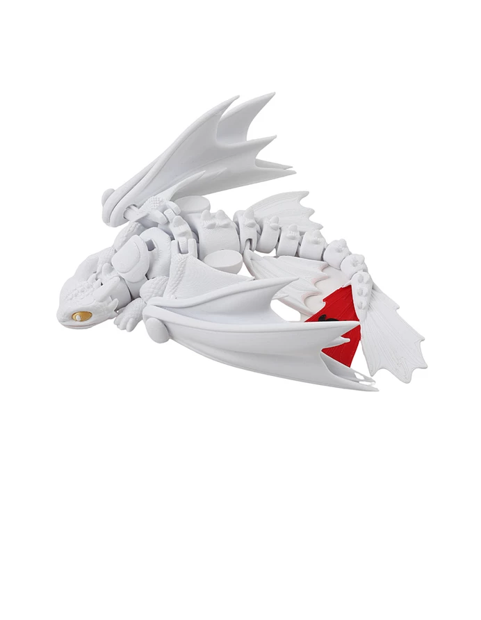 Figurina flexibila, Dragon, Model Toothless Alb picture - 4