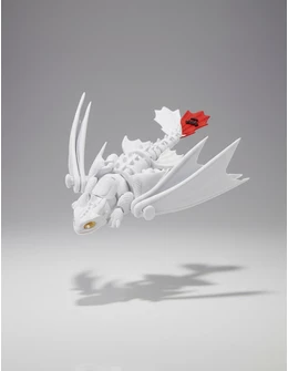 Figurina flexibila, Dragon, Model Toothless Alb