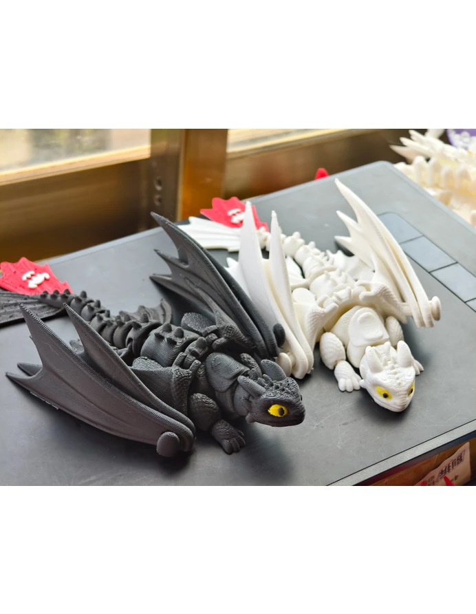 Figurina flexibila, Dragon, Model Toothless Negru picture - 2