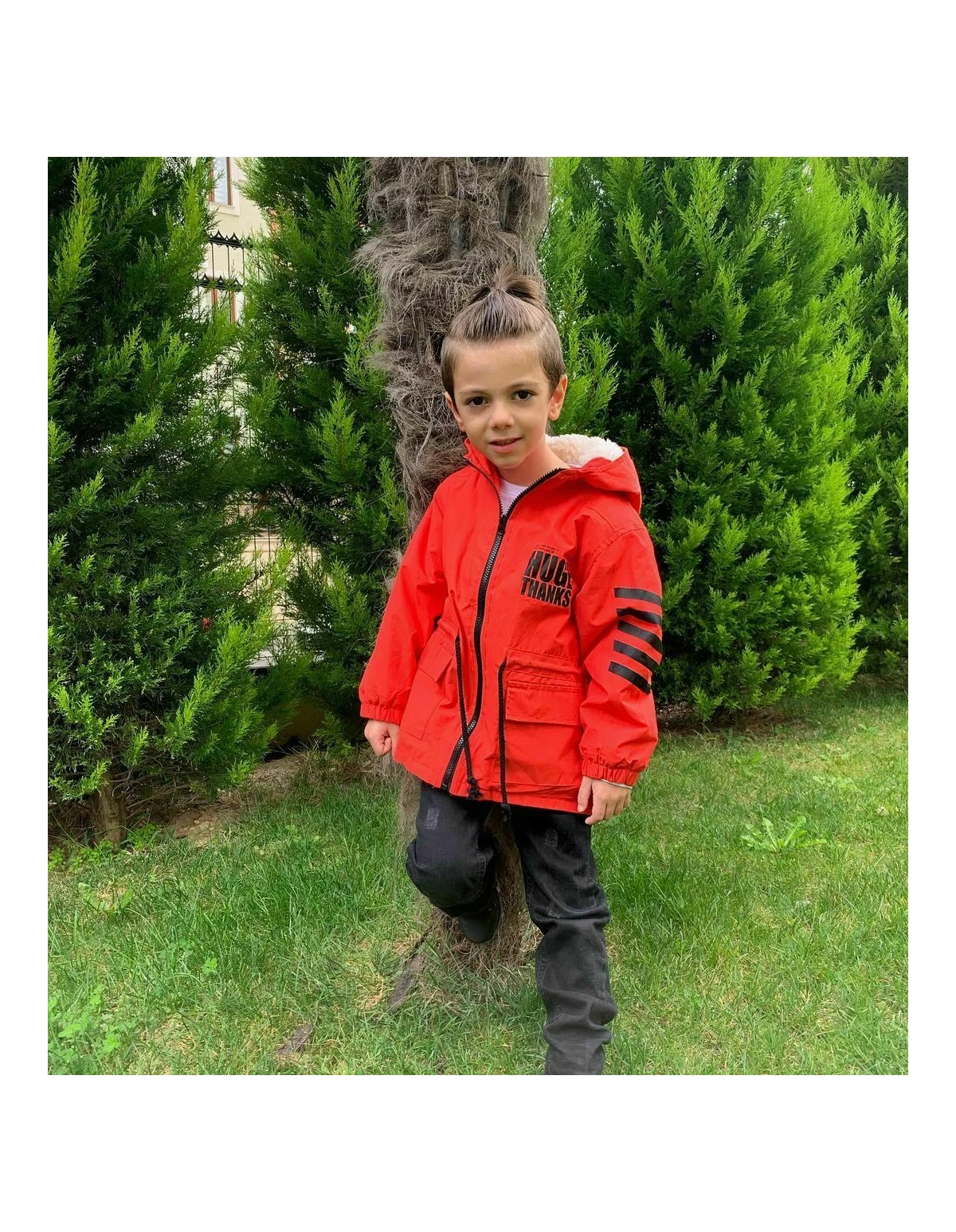 Geaca DECLAN model rosu deschis Cumino