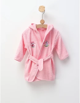 Halat de baie Fetitele Ursuleti, roz