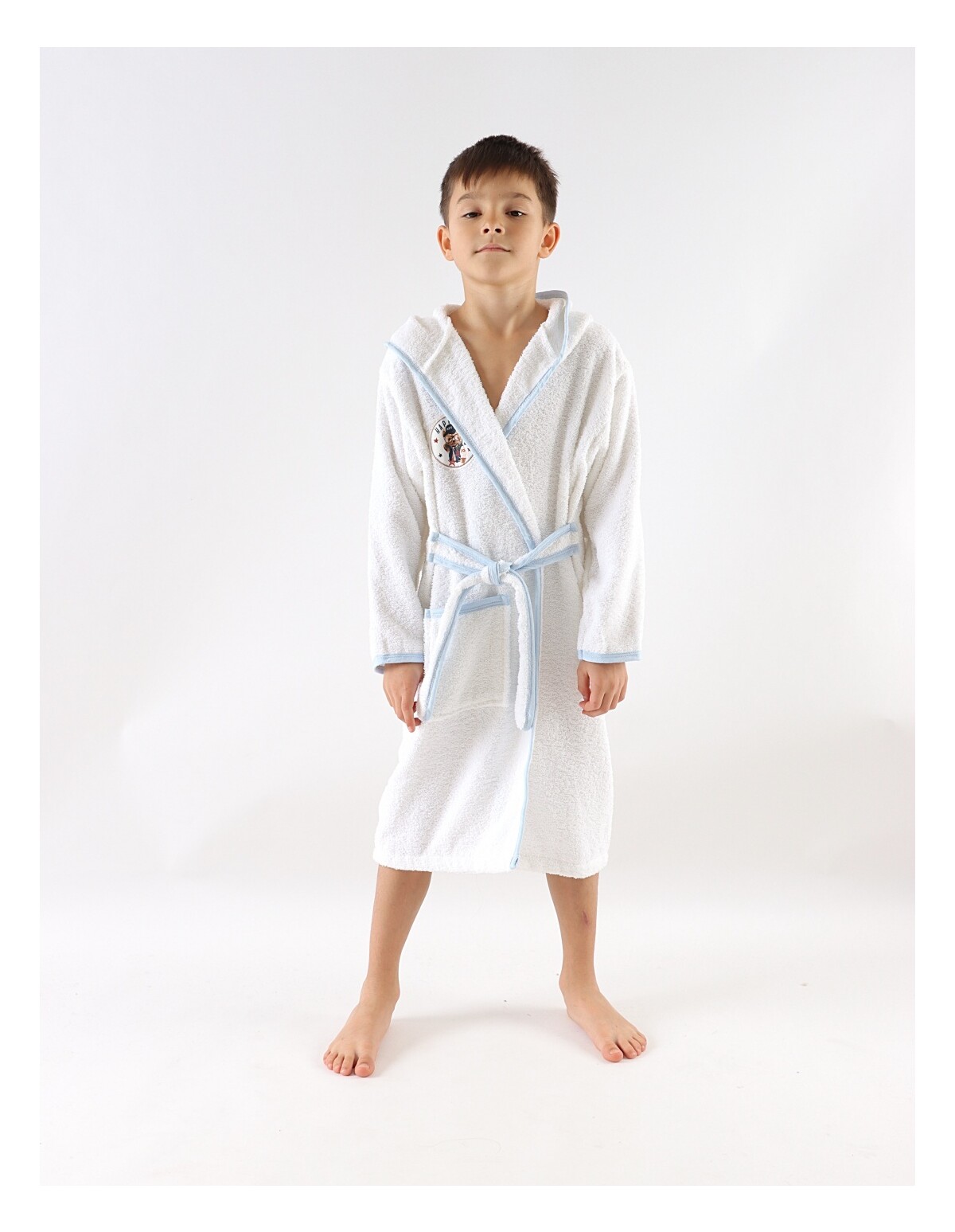 Halat de baie Happy Bear, alb