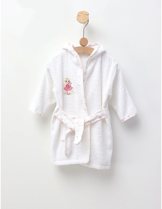 Halat de baie Printesa si Unicorn, alb picture - 2